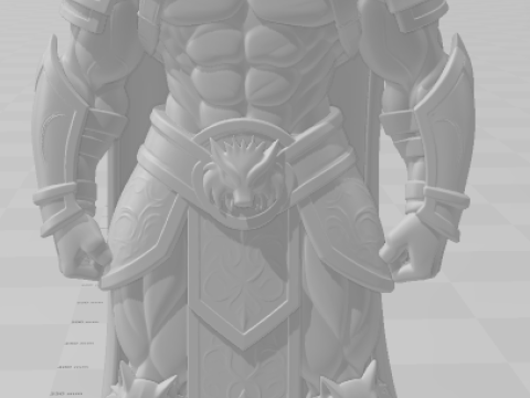 Bonecos 3D-stijl manga anime krijger god oorlog caricato 3D printmodel