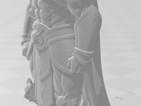 Bonecos 3D-stijl manga anime krijger god oorlog caricato 3D printmodel