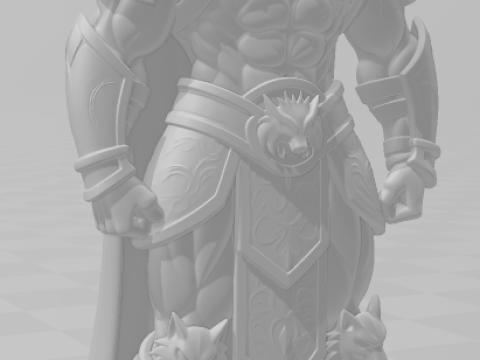 Bonecos 3D-stijl manga anime krijger god oorlog caricato 3D printmodel