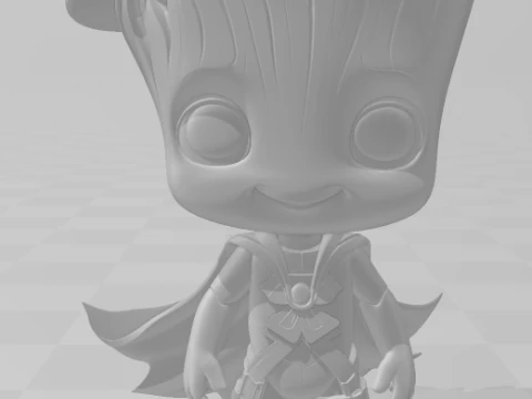 Bonecos 3d style manga anime groot marvel heroes caricato 3D Print Model