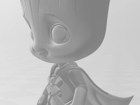 Bonecos 3d style manga anime groot marvel heroes caricato 3D Print Model