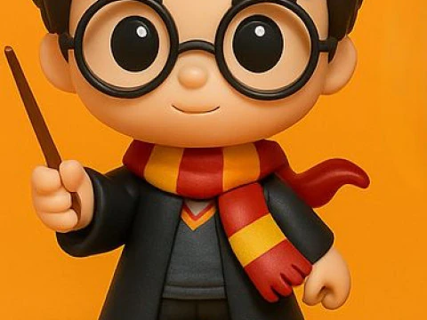 Manga anime gaya 3d Bonecos harry potter caricato Model Cetak 3D