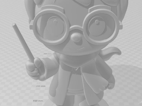 Bonecos 3d style manga anime harry potter caricato 3D Print Model