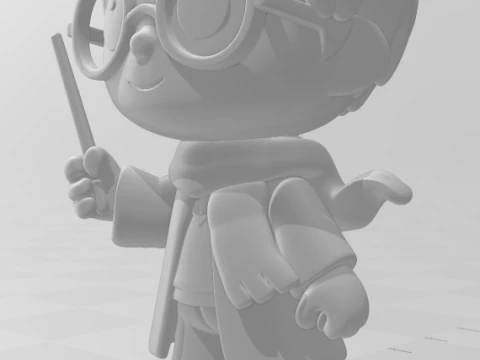 Bonecos 3d style manga anime harry potter caricato 3D Print Model