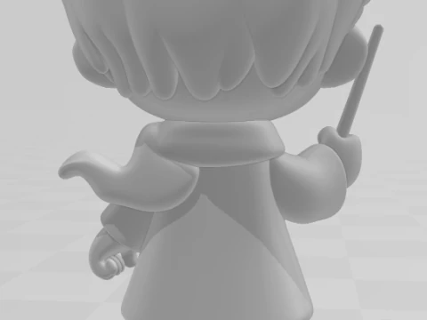 Bonecos 3d style manga anime harry potter caricato 3D Print Model