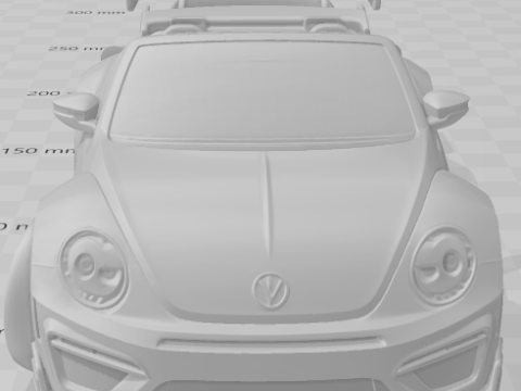 Bonecos 3d стиль манга аниме автомобиль fusca beetle caricato 3D Принт Модель