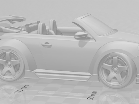 Bonecos 3d стиль манга аниме автомобиль fusca beetle caricato 3D Принт Модель