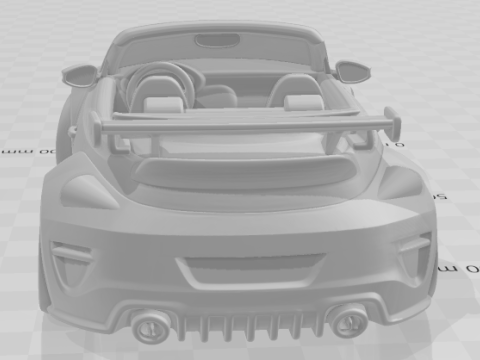 Bonecos 3d стиль манга аниме автомобиль fusca beetle caricato 3D Принт Модель