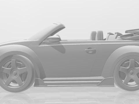 Bonecos 3d стиль манга аниме автомобиль fusca beetle caricato 3D Принт Модель
