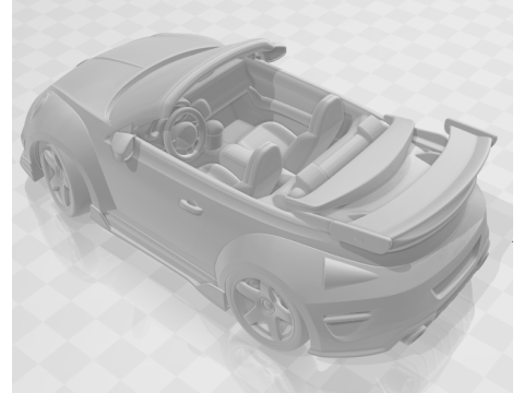 Bonecos 3d стиль манга аниме автомобиль fusca beetle caricato 3D Принт Модель