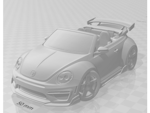 बोनकोस 3डी स्टाइल मंगा एनीमे कार फ्यूस्का बीटल कैरिकैटो 3D प्रिंट मॉडल