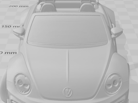 बोनकोस 3डी स्टाइल मंगा एनीमे कार फ्यूस्का बीटल कैरिकैटो 3D प्रिंट मॉडल