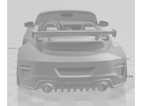 बोनकोस 3डी स्टाइल मंगा एनीमे कार फ्यूस्का बीटल कैरिकैटो 3D प्रिंट मॉडल