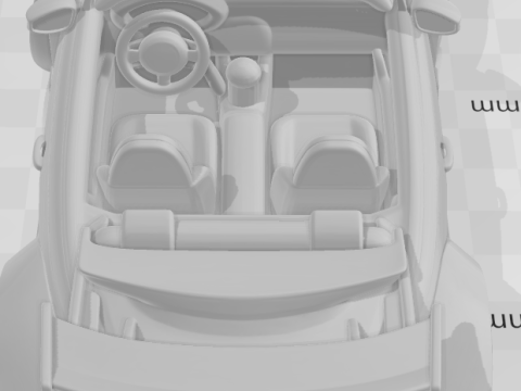 बोनकोस 3डी स्टाइल मंगा एनीमे कार फ्यूस्का बीटल कैरिकैटो 3D प्रिंट मॉडल