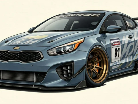 Bonecos 3d style manga anime car racing tuning caricato 3D Print Model