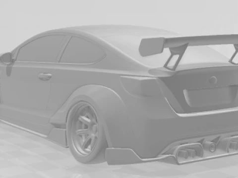 Bonecos 3d style manga anime car racing tuning caricato 3D Print Model