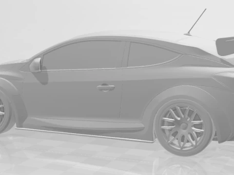 Bonecos 3d style manga anime car racing tuning caricato 3D Print Model