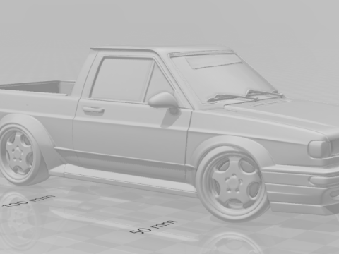 Bonecos 3D-stijl manga anime autorace tuning brandstoftech saveiro caricato 3D printmodel