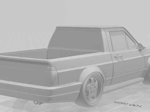 Bonecos 3D-stijl manga anime autorace tuning brandstoftech saveiro caricato 3D printmodel