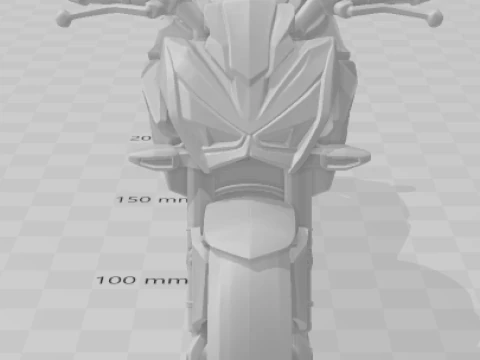 Bonecos 3d style manga anime car motorcycle moto kawasaki caricato 3D Print Model