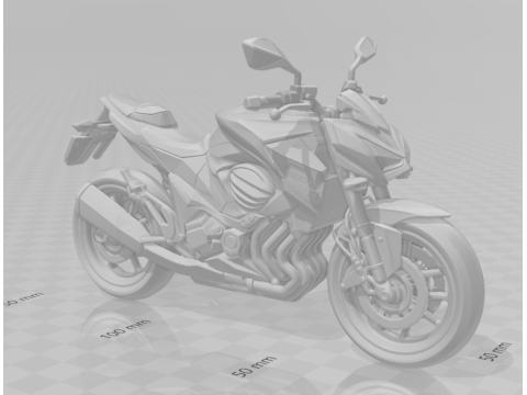 Bonecos 3D-Stil Manga Anime Auto Motorrad Moto Kawasaki Caricato 3D Druckmodell