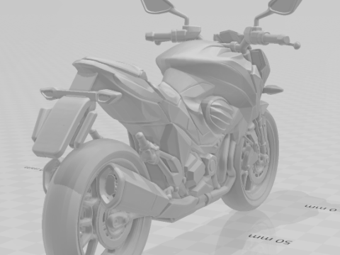 Bonecos 3D-Stil Manga Anime Auto Motorrad Moto Kawasaki Caricato 3D Druckmodell