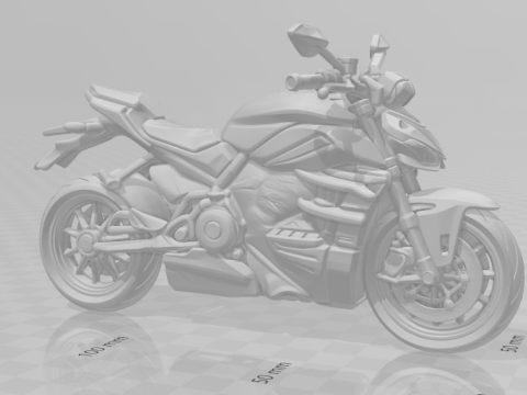 Bonecos gaya 3d manga anime mobil sepeda motor moto ducati streetfighter caricato Model Cetak 3D
