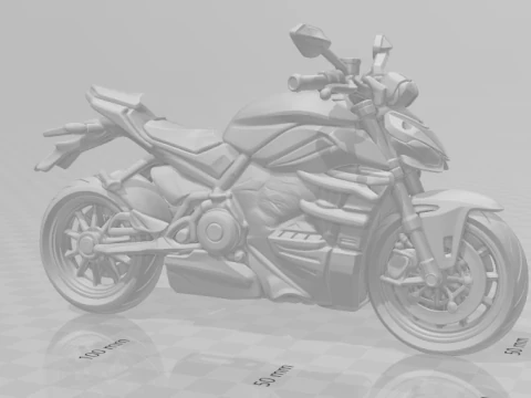 Bonecos 3d style manga anime car motorcycle moto ducati streetfighter caricato 3D Print Model