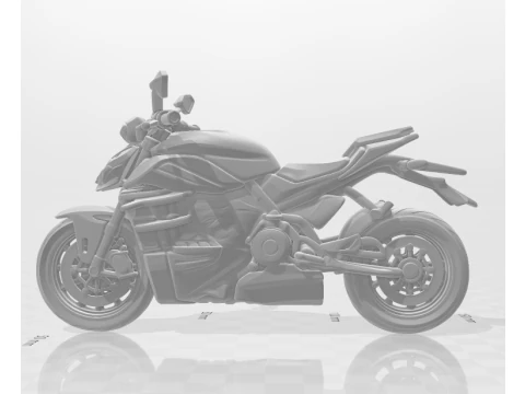 Bonecos 3d style manga anime car motorcycle moto ducati streetfighter caricato 3D Print Model