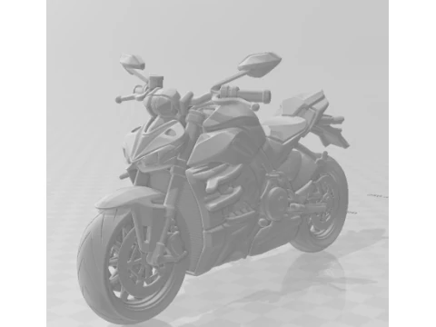 Bonecos 3d style manga anime car motorcycle moto ducati streetfighter caricato 3D Print Model