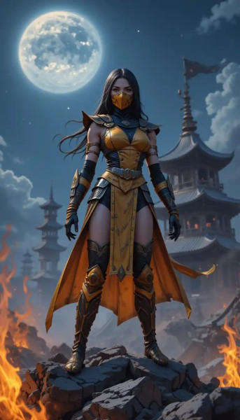 Bonecos estilo 3d manga anime mujeres escorpión guerrero caricato Modelo de impresión 3D .c4d .max .obj .3ds .fbx .stl .blend 