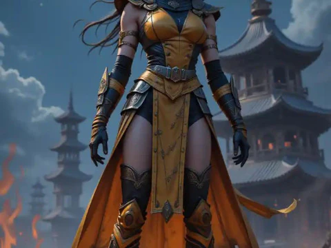 Bonecos estilo 3d mang&aacute; anime mulheres escorpi&atilde;o guerreiro caricato Modelo de Impressão 3D