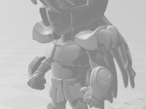 Bonecos style 3d manga anime saint seiya dragon shiryu guerrier caricato Modèles 3D en vedette