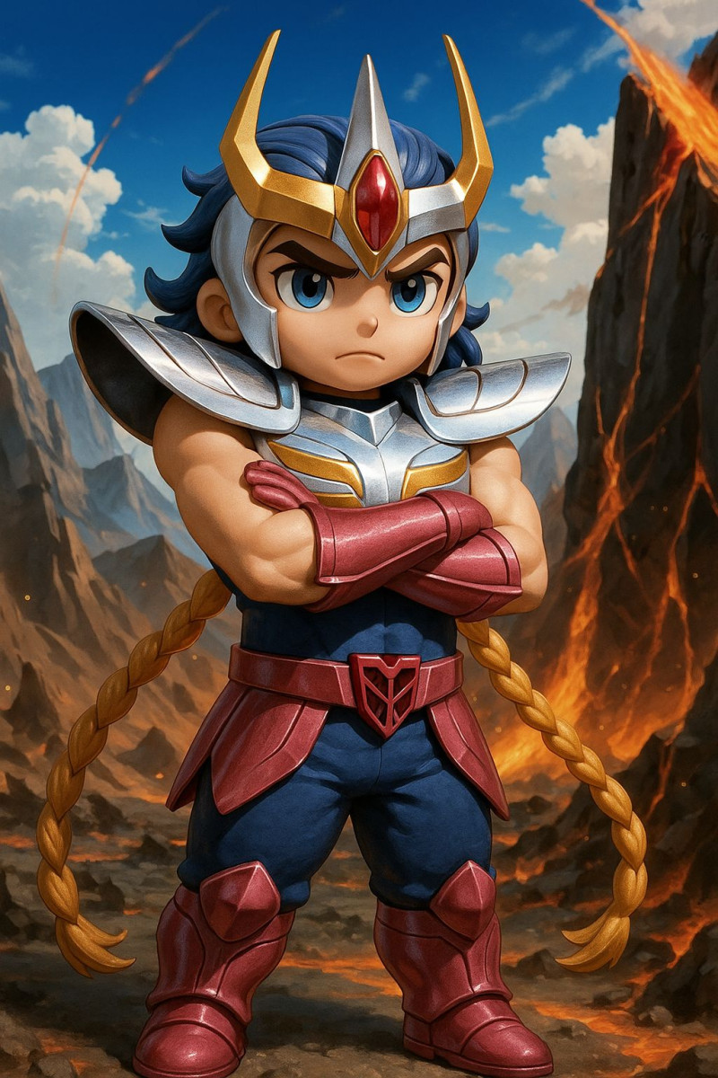 Bonecos estilo 3d manga anime saint seiya ikki guerrero caricato Modelo de impresión 3D .c4d .max .obj .3ds .fbx .stl .blend 