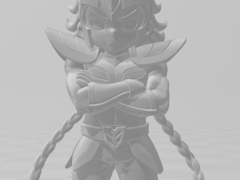 Bonecos estilo 3d manga anime saint seiya ikki guerrero caricato Modelo de impresión 3D