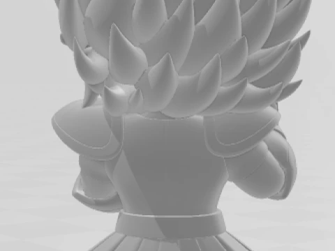 Bonecos 3d style manga anime saint seiya hyoga warrior caricato 3D Print Model
