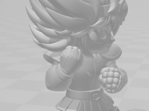 Bonecos 3D 风格漫画动漫圣斗士星矢 Hyoga 战士 caricato 3D 打印模型