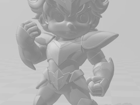 Bonecos 3d style manga anime saint seiya pegasus warrior caricato 3D Print Model