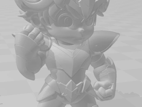 Bonecos 3d style manga anime saint seiya pegasus warrior caricato 3D Print Model