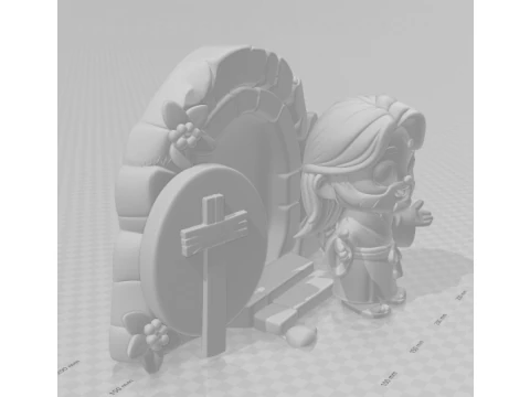 Bonecos 3d style manga anime jesus cristo caricato 3D Print Model