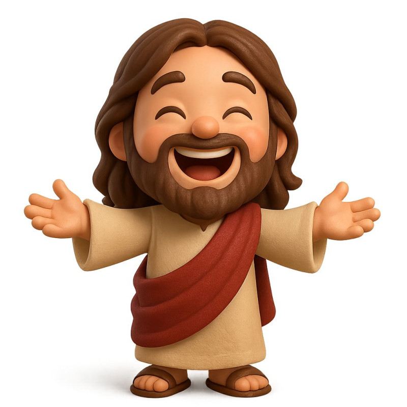 Bonecos 3D стиль манга аниме Иисус Христос карикато 3D Принт Модель .c4d .max .obj .3ds .fbx .stl .blend 