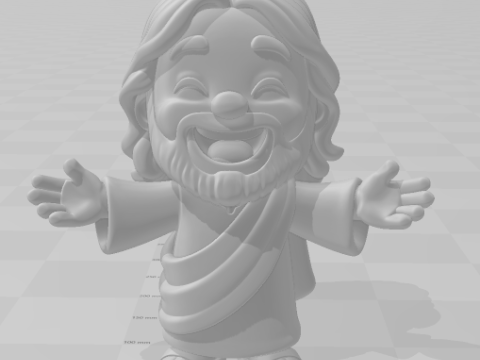 Bonecos 3D стиль манга аниме Иисус Христос карикато 3D Принт Модель