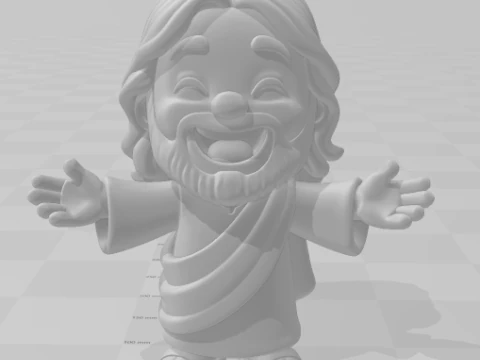 Bonecos 3d style manga anime jesus cristo caricato 3D Print Model