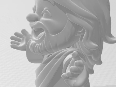 Bonecos 3d style manga anime jesus cristo caricato 3D Print Model