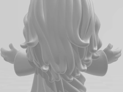 Bonecos 3d style manga anime jesus cristo caricato 3D Print Model