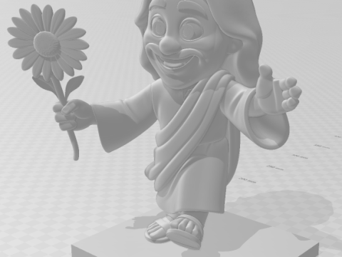 Manga anime gaya 3d Bonecos yesus cristo caricato Model Cetak 3D