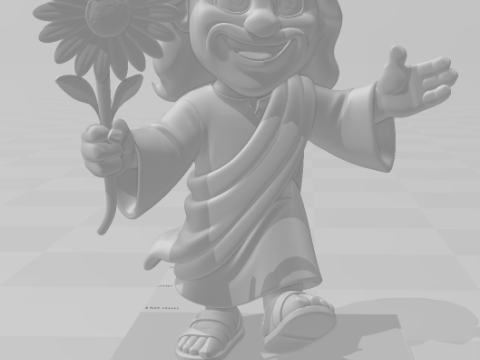 Manga anime gaya 3d Bonecos yesus cristo caricato Model Cetak 3D