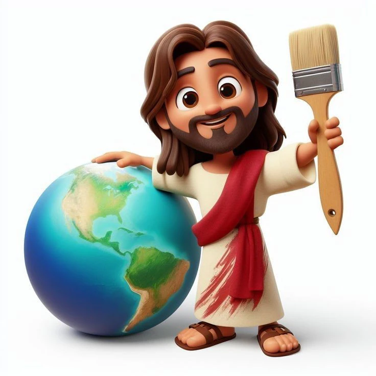 Bonecos 3d style manga anime jesus cristo caricato 3D Print Model .c4d .max .obj .3ds .fbx .stl .blend 