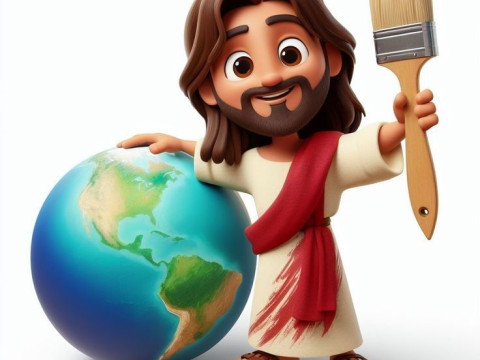 Bonecos estilo 3d mangá anime jesus cristo caricato Modelo de Impressão 3D