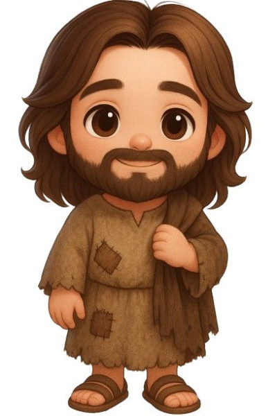 Bonecos 3D стиль манга аниме Иисус Христос карикато 3D Принт Модель .c4d .max .obj .3ds .fbx .stl .blend 